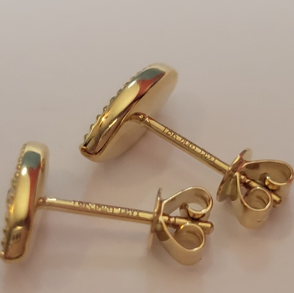 SOLD Bony Levy 18k gold diamond Evil Eye earrings NEW - Picture 2 of 5